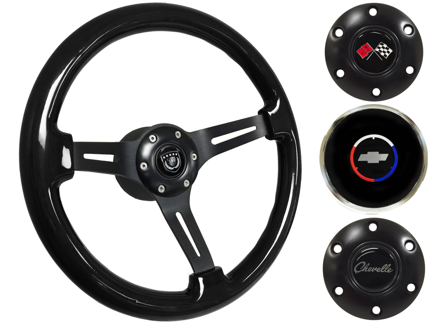 1967 Corvette Steering Wheel Kit | Black Ash Wood | ST3073