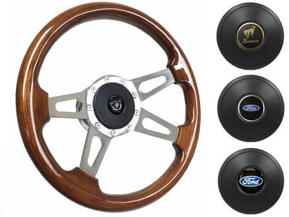 1966-72 Ford Bronco Steering Wheel Kit | Walnut Wood | ST3080