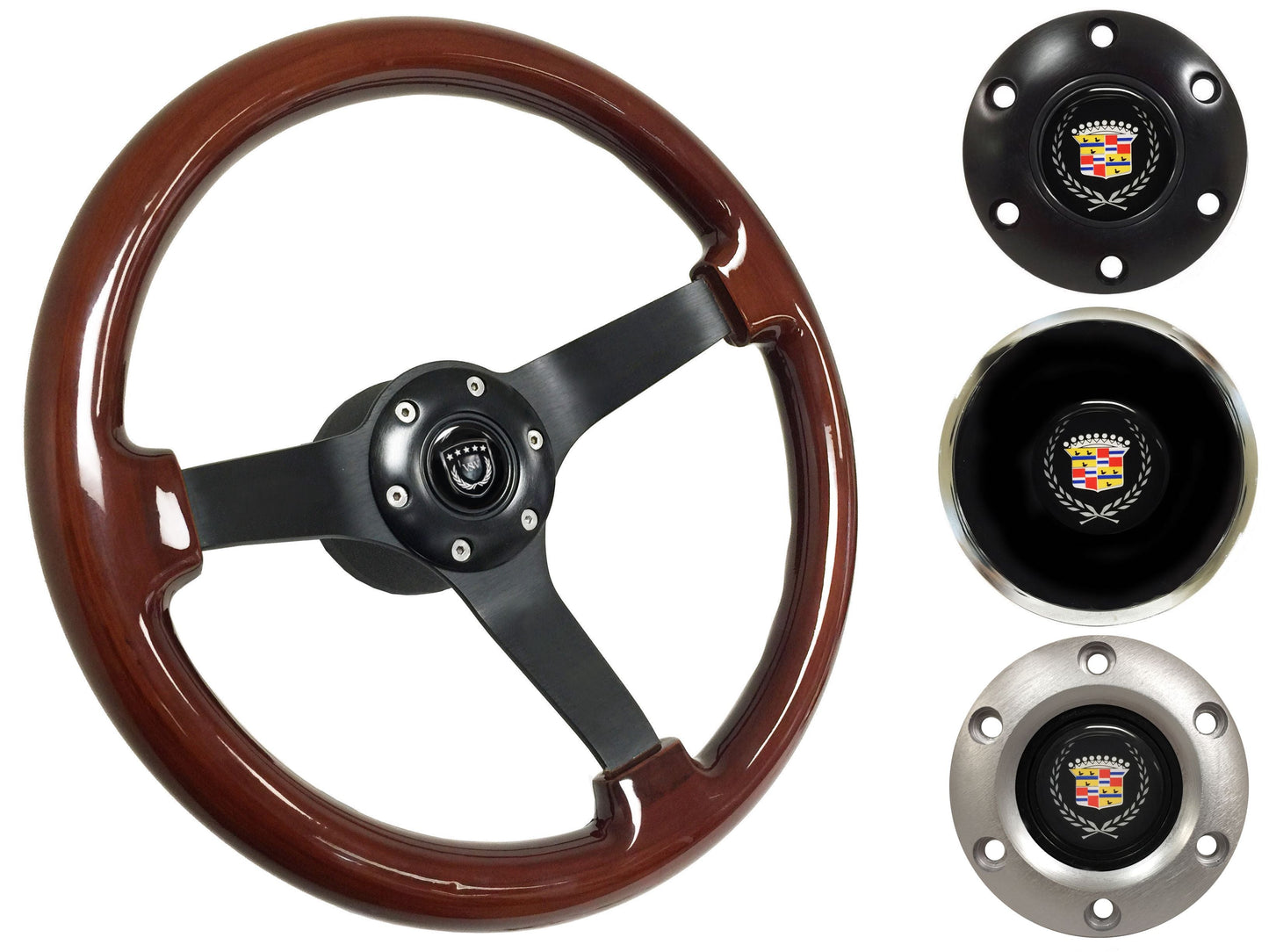 1969-89 Cadillac Telescopic Steering Wheel Kit | Mahogany Wood |  ST3127