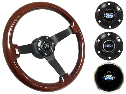 1970-79 Ford Ranchero Steering Wheel Kit | Mahogany Wood |  ST3127