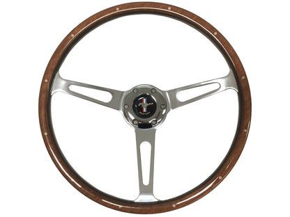 1965-67 Ford Mustang Steering Wheel Kit | Deluxe Walnut Wood