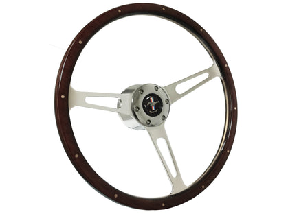 1968-78 Ford Mustang Steering Wheel Kit | Deluxe Espresso Wood