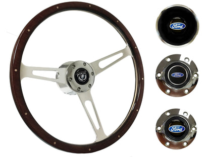 1970-79 Ford Ranchero Steering Wheel Kit | Deluxe Espresso Wood | ST3553A