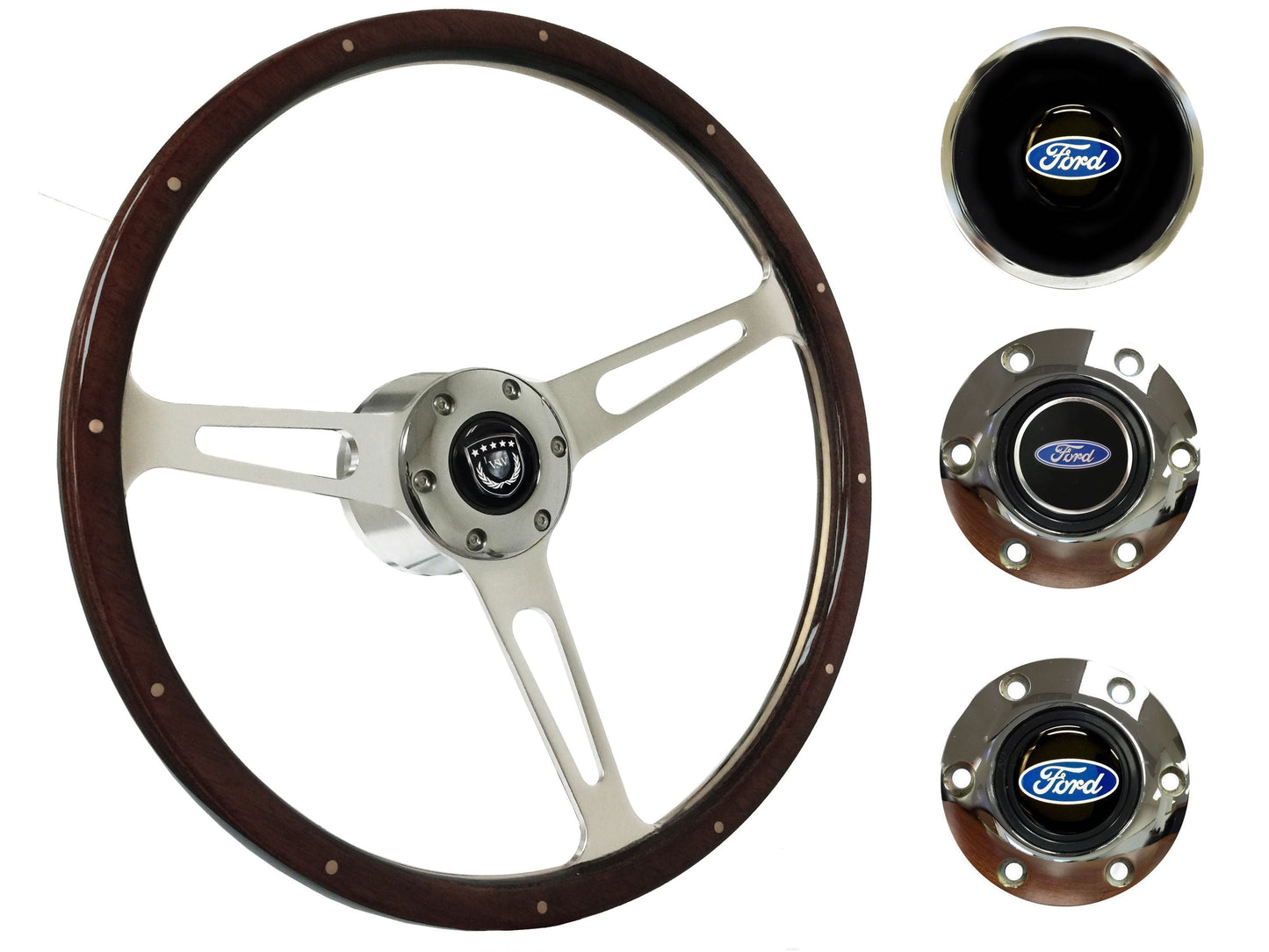 1965-68, 70-77 Ford Truck Steering Wheel Kit | Deluxe Espresso Wood | ST3553A
