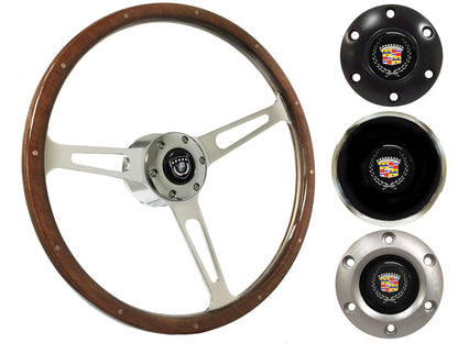 1969-89 Cadillac Telescopic Steering Wheel Kit | Deluxe Walnut Wood | ST3553