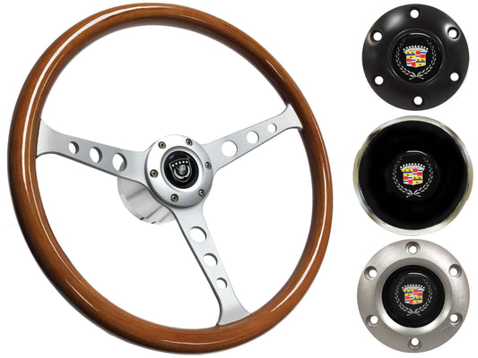 1969-89 Cadillac Telescopic Steering Wheel Kit | Classic Wood | ST3578