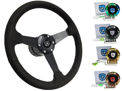 2000+ Porsche Cayman Steering Wheel Kit | Black Ultralux Suede | ST3582BLK