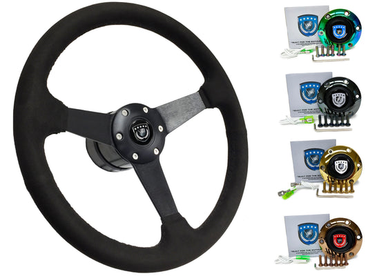 1989-93 Nissan 240SX Steering Wheel Kit | Black Ultralux Suede | ST3582BLK