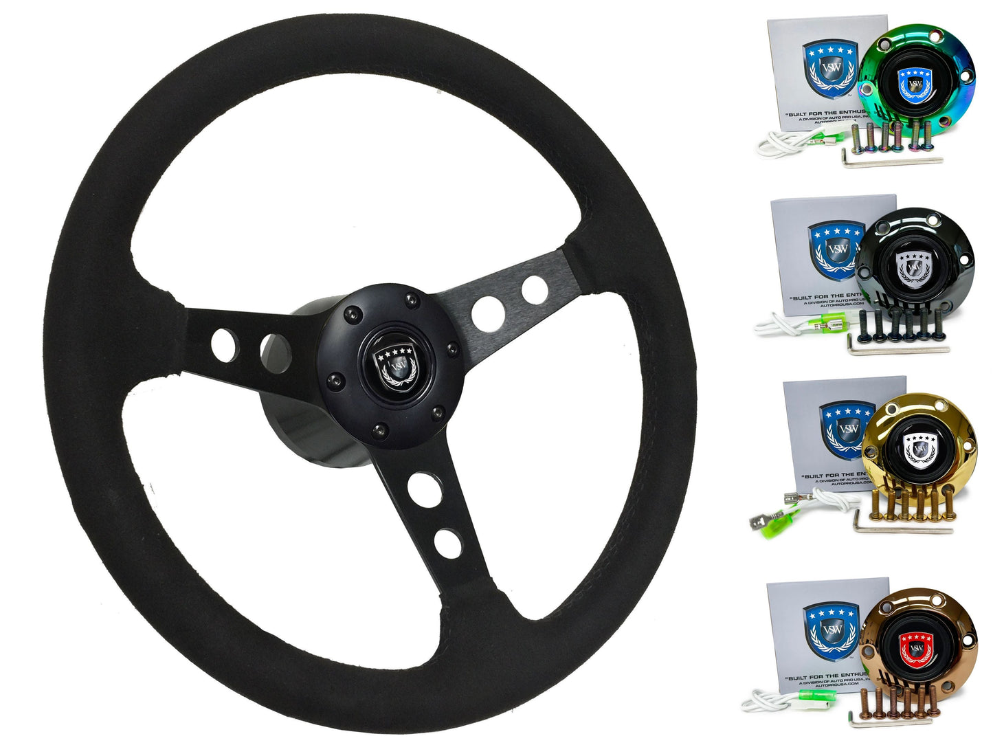 Nissan R33 Steering Wheel Kit | Black Ultralux Suede | ST3583BLK
