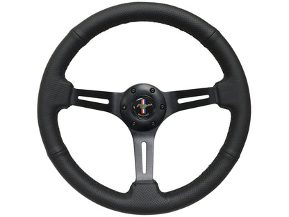 1965-67 Ford Mustang Steering Wheel Kit | Perforated Black Leather