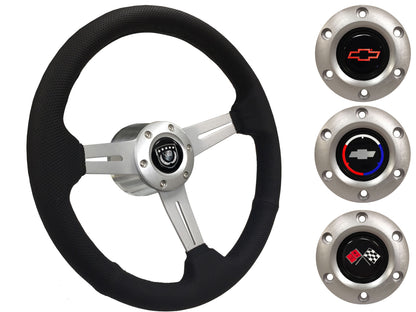 1967 Corvette Steering Wheel Kit | Perforated Leather | ST3587BLK-BLK