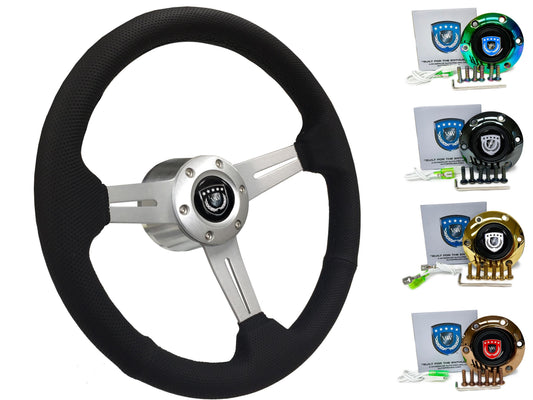Hyundai Genesis Steering Wheel Kit | Perforated Leather | ST3587BLK-BLK