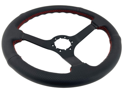 1989-98 Nissan Maxima Steering Wheel Kit | Perforated Black Leather | ST3602RED