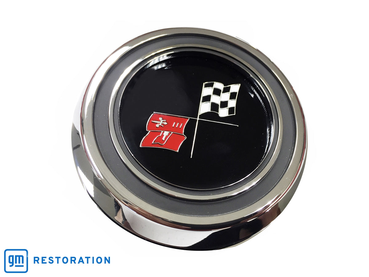 Chevy Cross Flags Deluxe Horn Cap | STB1018