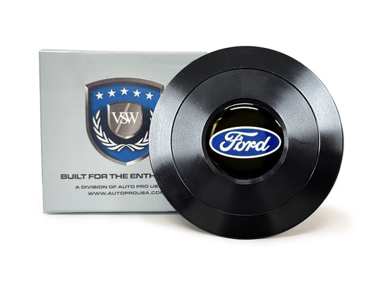 VSW S9 | Ford Blue Oval Emblem | Black Billet Horn Button | STE1001-21B