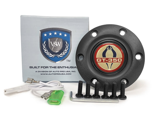 VSW S6 | Ford Cobra GT-350 Emblem | Black Horn Button | STE1003BLK
