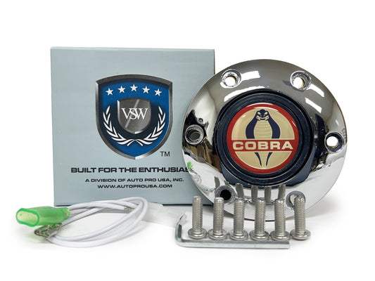 VSW S6 | Ford Cobra Emblem | Chrome Horn Button | STE1005CHR