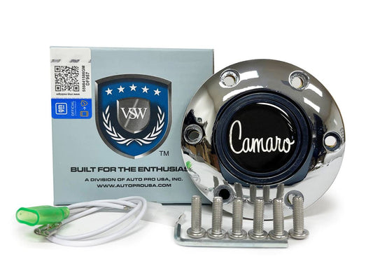 VSW S6 | Camaro Script Emblem | Chrome Horn Button | STE1009CHR
