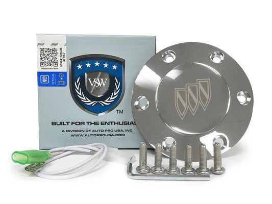 VSW S6 | Buick Tri-Shield Emblem | Chrome Etched Horn Button | STE1010-79C