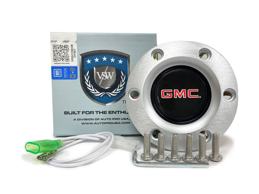 VSW S6 | GMC Emblem | Brushed Horn Button | STE1014BRU