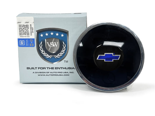 VSW S6 | Blue Chevy Bow Tie Emblem | Deluxe Horn Button | STE1015DLX