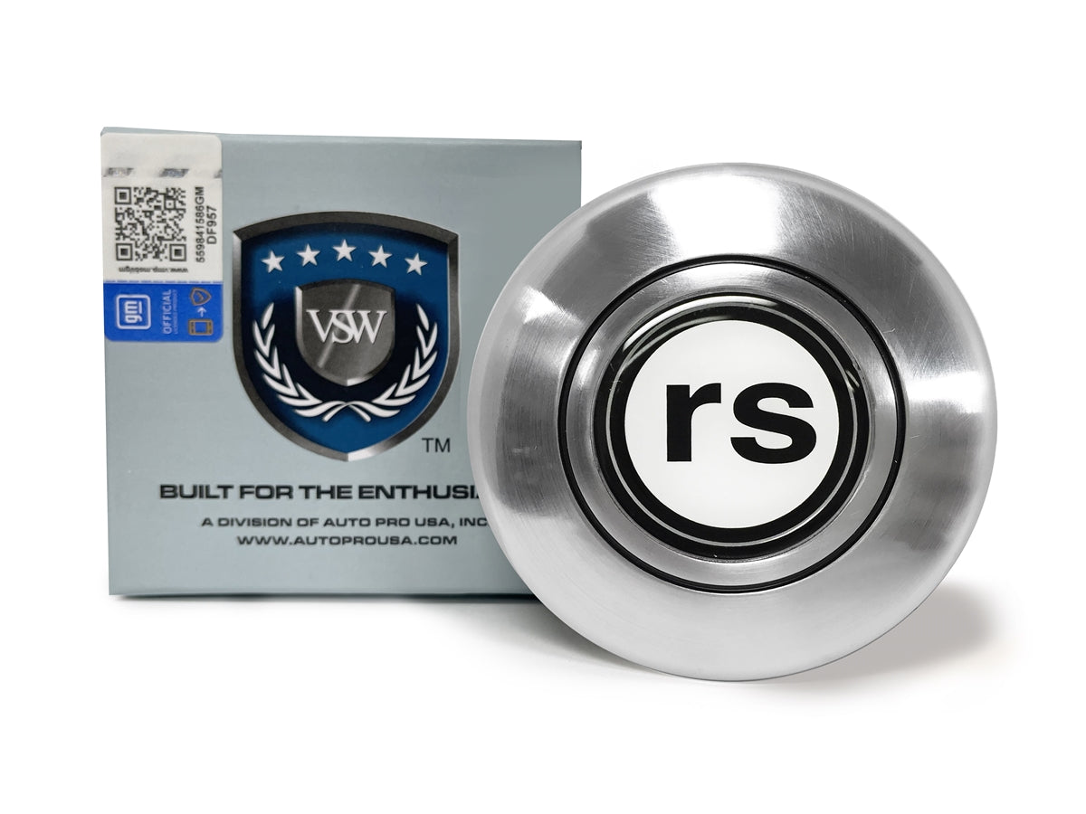 VSW Retro Series | White Chevy RS Emblem | Silver Horn Cap | STE1025-19S