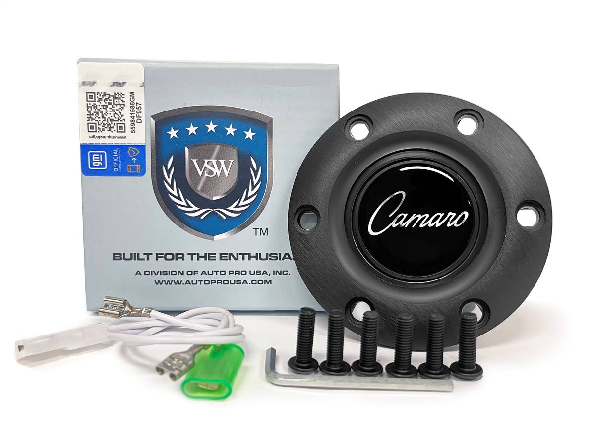 VSW S6 | Camaro Emblem, 1968-69 | Black Horn Button | STE1027BLK