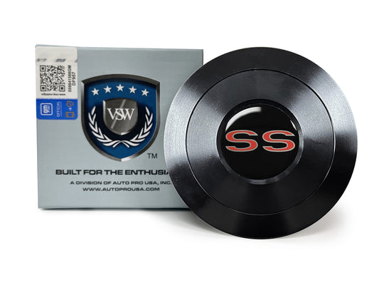 VSW S9 | Red Chevy SS Emblem | Black Billet Horn Button | STE1035-21B