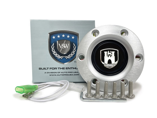 VSW S6 | Castle Emblem | Brushed Horn Button | STE1041BRU