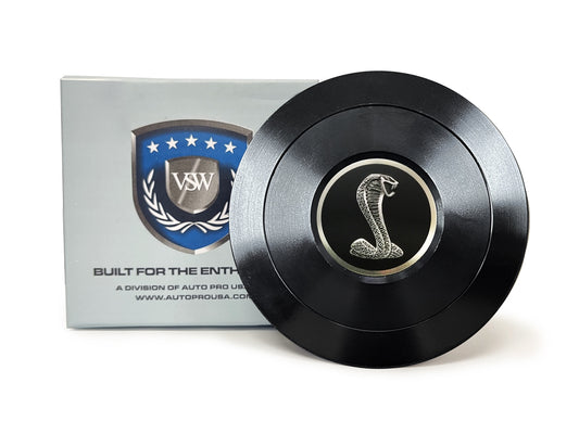 VSW S9 | Ford Tiffany Snake Emblem | Black Billet Horn Button | STE1054-21B