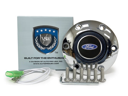 VSW S6 | Ford Blue Oval Raised Emblem | Chrome Horn Button | STE1074CHR