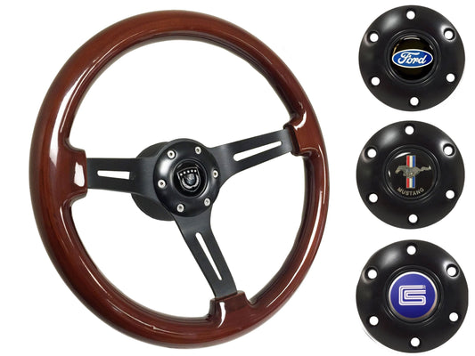 1965-67 Ford Mustang Steering Wheel Kit | Walnut Wood