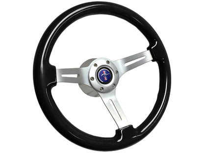 1965-67 Ford Mustang Steering Wheel Kit | Black Ash Wood